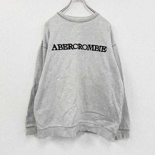 90s　Abercrombie&Fitch　アバクロンビー&フィッッチ　スウェット/トレーナー　霜降りグレー　Lサイズ