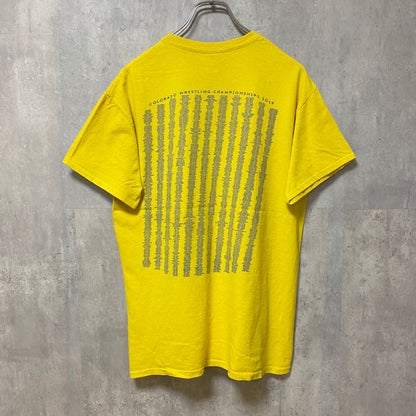 古着 used　GILDAN　ギルダン　COLORADO　コロラド　2019　半袖プリントTシャツ　イエロー　黄色　Mサイズ