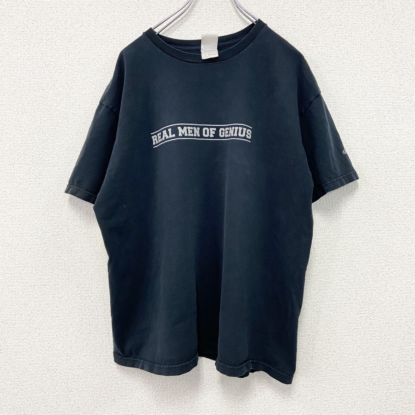 FRUIT OF THE LOOM　フルーツオブザルーム　半袖プリントTシャツ　GENIUS　黒　ブラック　XLサイズ