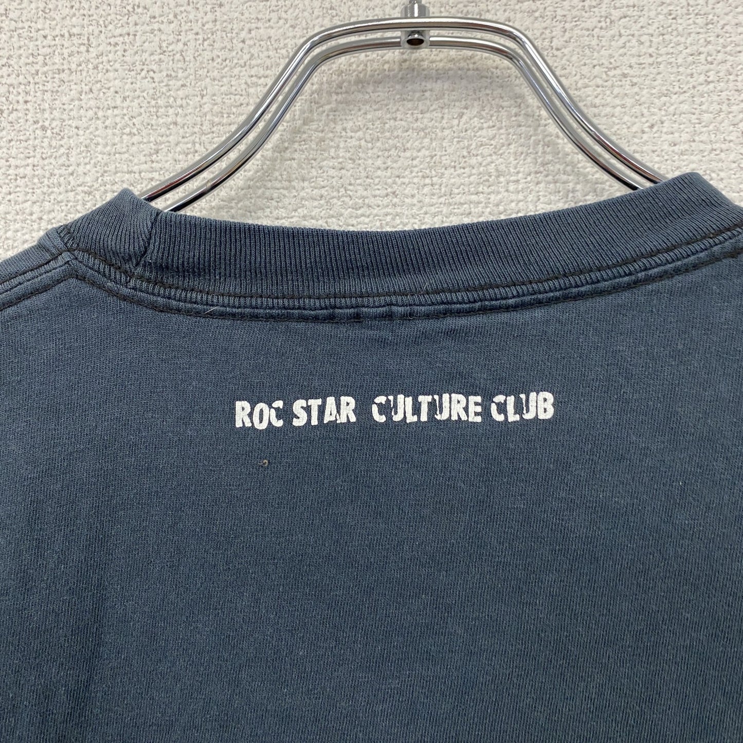 ROC STAR　ロックスター　半袖プリントTシャツ　紺　ネイビー　XLサイズ　