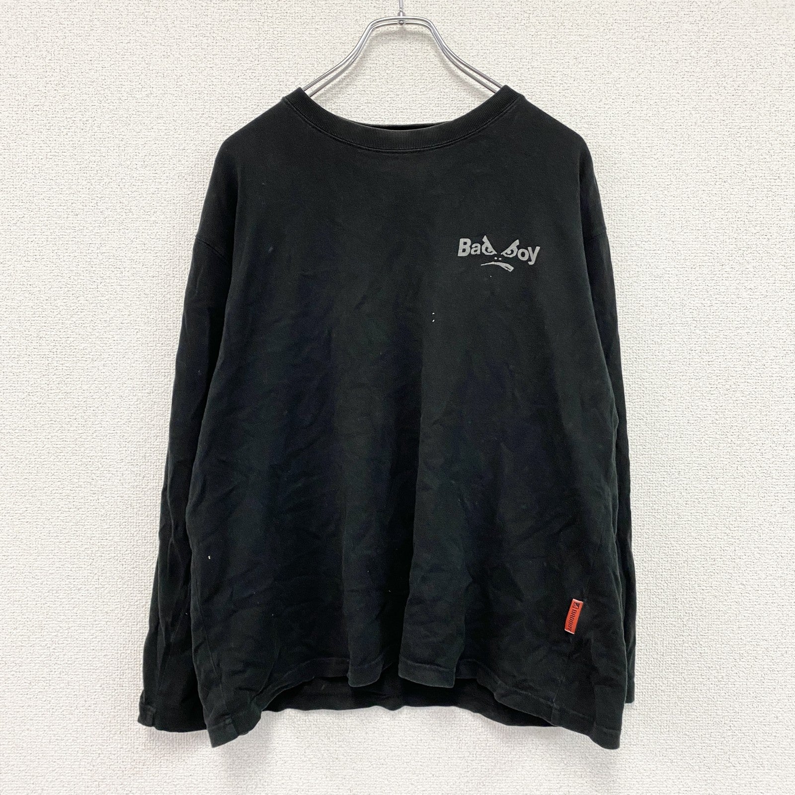 BAD BOY　バッドボーイ　長袖プリントTシャツ/ロンT　黒　ブラック