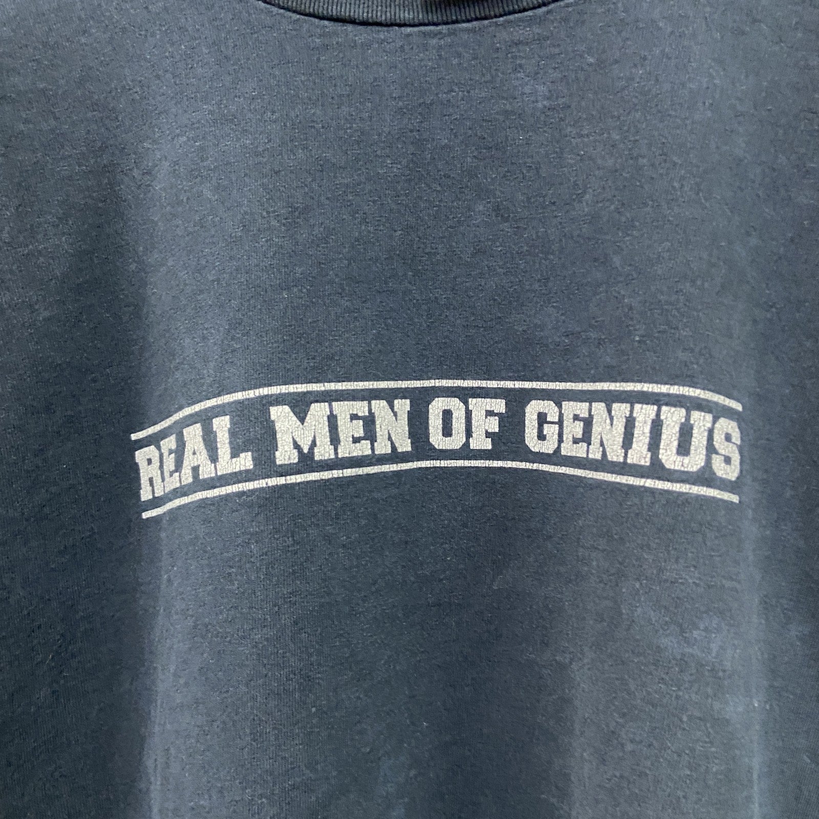 FRUIT OF THE LOOM　フルーツオブザルーム　半袖プリントTシャツ　GENIUS　黒　ブラック　XLサイズ