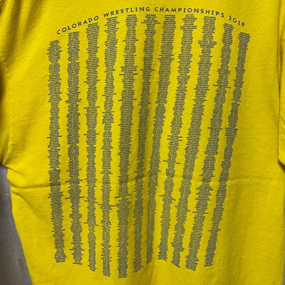 古着 used　GILDAN　ギルダン　COLORADO　コロラド　2019　半袖プリントTシャツ　イエロー　黄色　Mサイズ