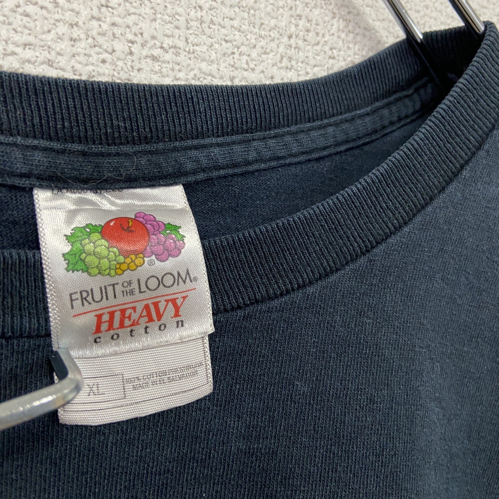 FRUIT OF THE LOOM　フルーツオブザルーム　半袖プリントTシャツ　GENIUS　黒　ブラック　XLサイズ
