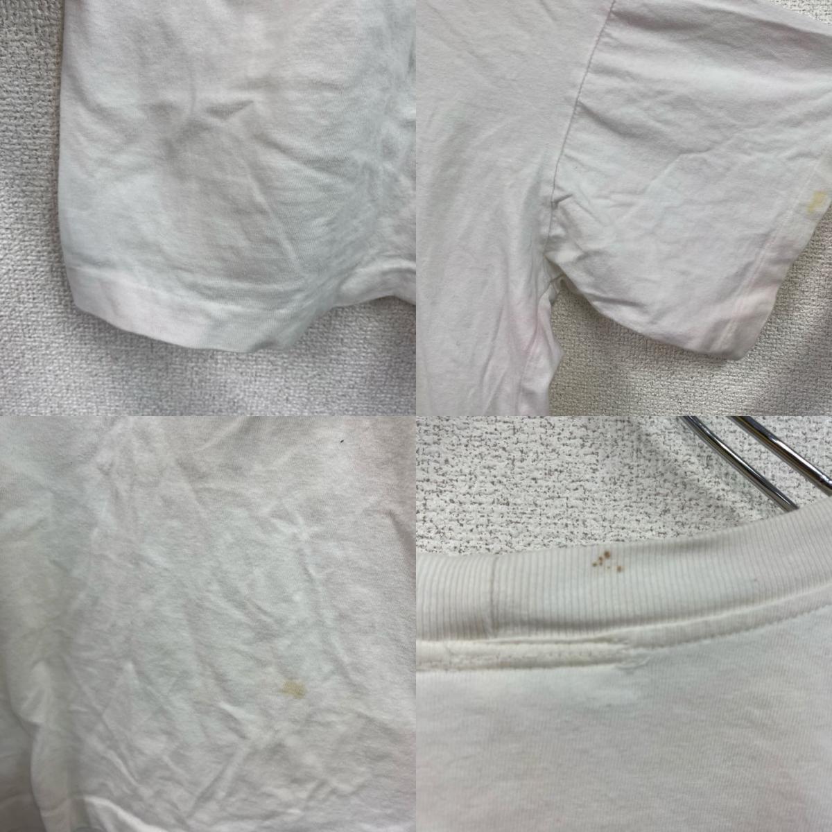90s　半袖プリントTシャツ　ヴィンテージ　シングルステッチ　白　ホワイト　2XLサイズ