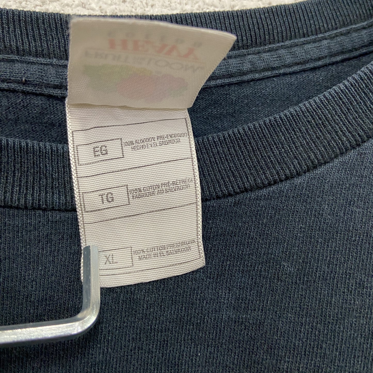 FRUIT OF THE LOOM　フルーツオブザルーム　半袖プリントTシャツ　GENIUS　黒　ブラック　XLサイズ
