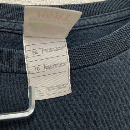 FRUIT OF THE LOOM　フルーツオブザルーム　半袖プリントTシャツ　GENIUS　黒　ブラック　XLサイズ