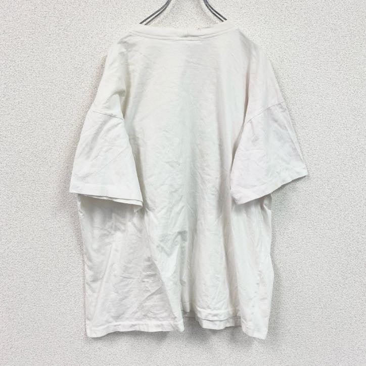 90s　半袖プリントTシャツ　ヴィンテージ　シングルステッチ　白　ホワイト　2XLサイズ