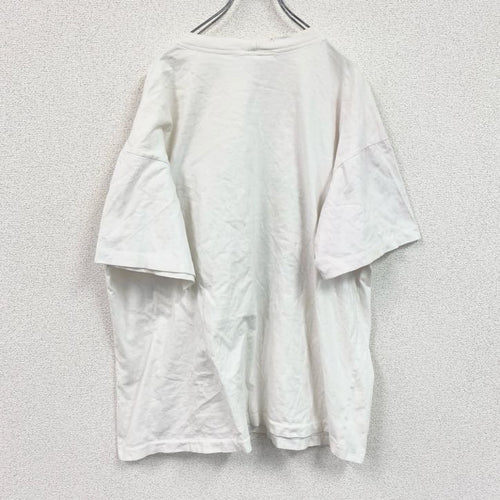 90s　半袖プリントTシャツ　ヴィンテージ　シングルステッチ　白　ホワイト　2XLサイズ