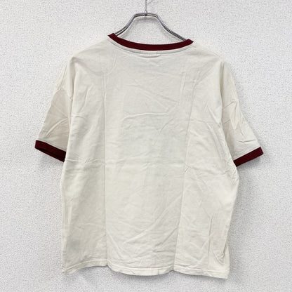 PEANUTS　ピーナッツ　半袖プリントリンガーTシャツ　ベージュ　LLサイズ