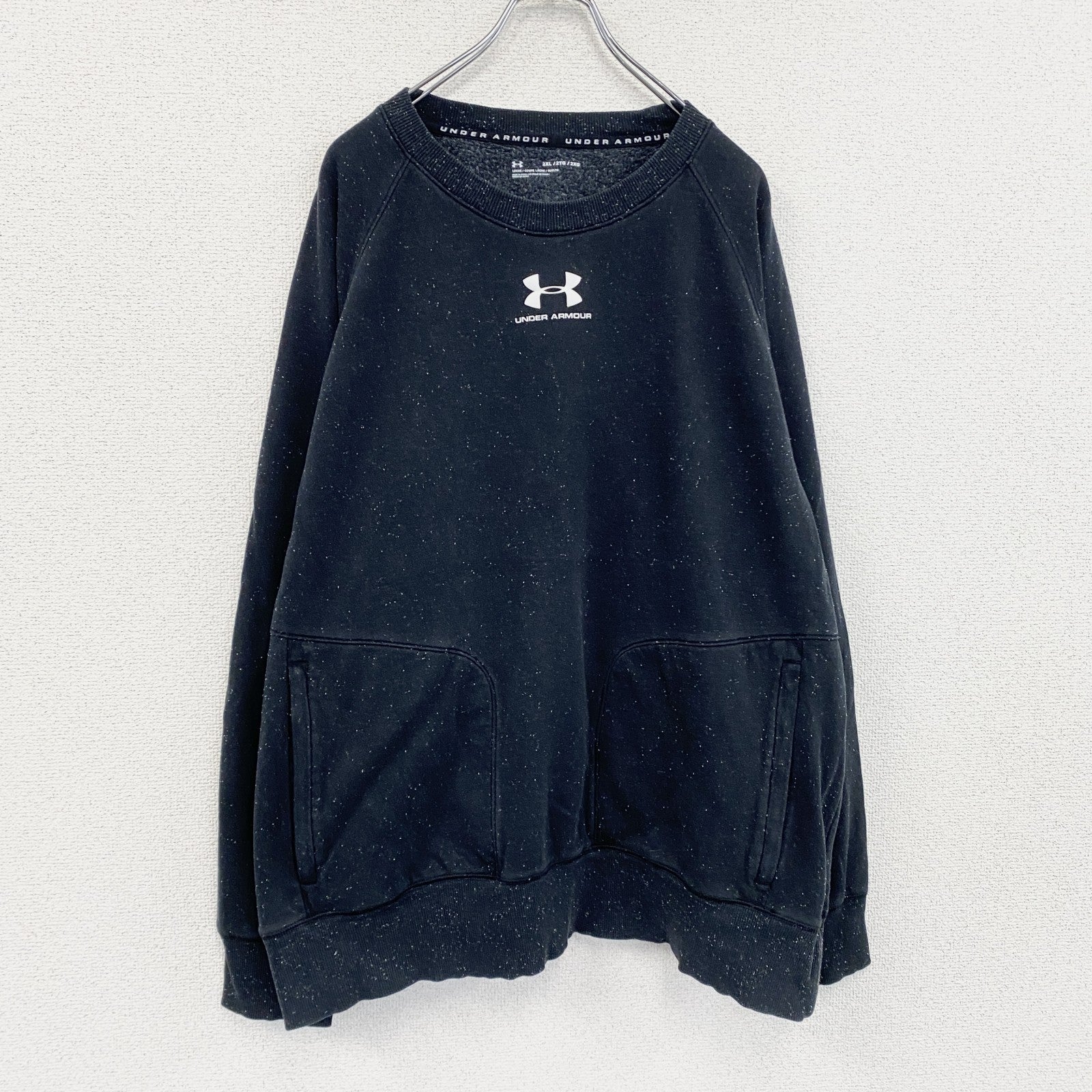 UNDER ARMOUR　アンダーアーマー　スウェット/トレーナー　ラグランスリーブ　黒　ブラック　2XLサイズ