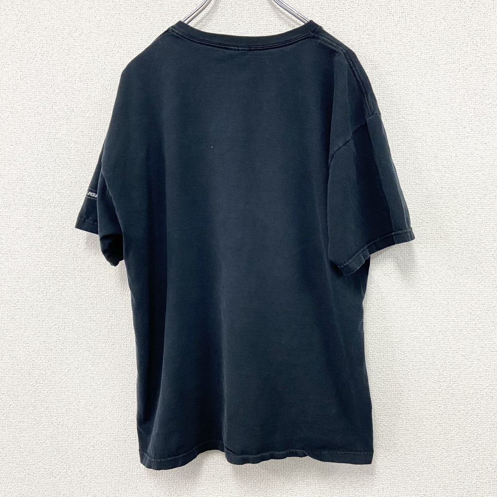 FRUIT OF THE LOOM　フルーツオブザルーム　半袖プリントTシャツ　GENIUS　黒　ブラック　XLサイズ