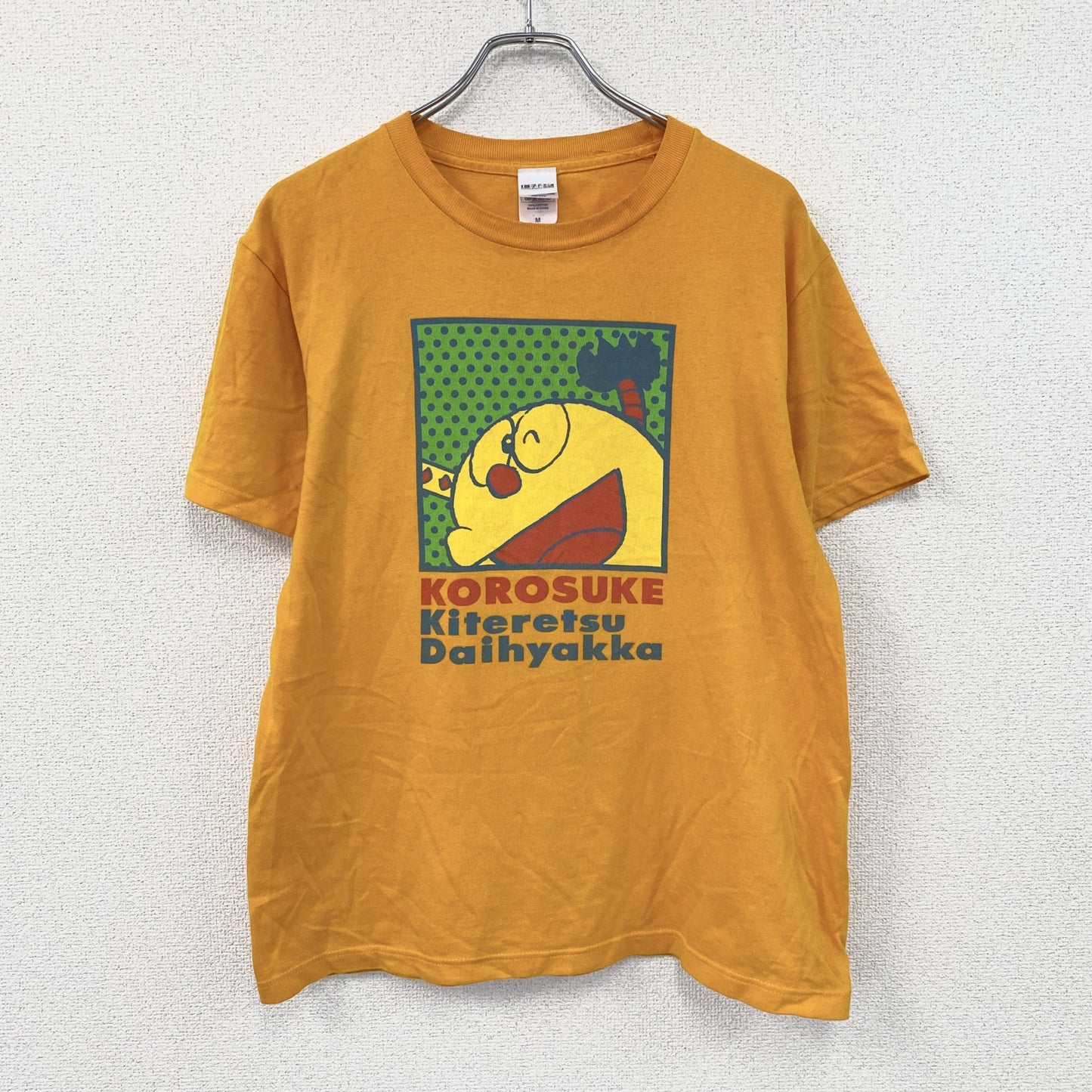 藤子・F・不二雄　キテレツ大百科　コロ助　半袖プリントTシャツ　オレンジ　Mサイズ