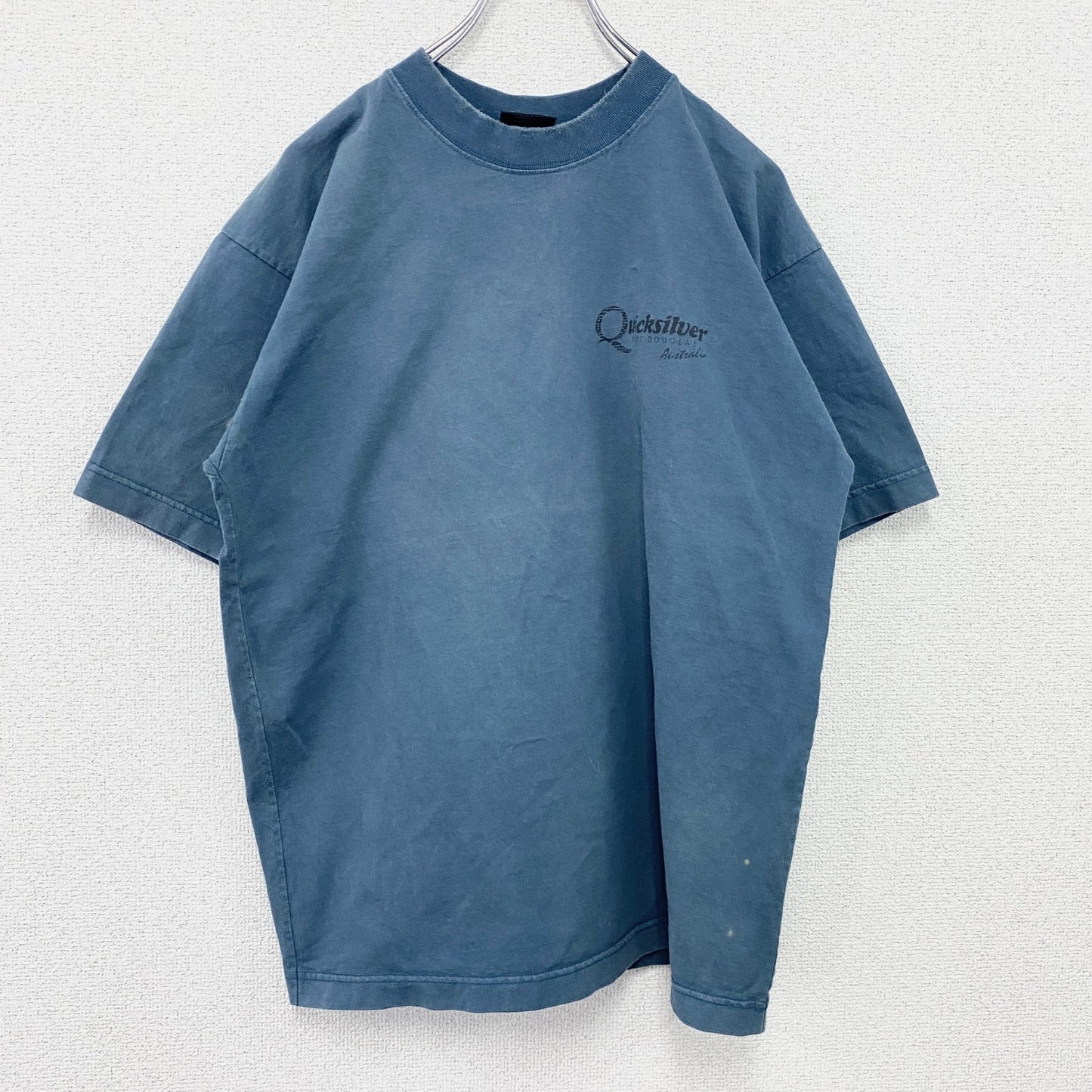 ～00s　Quick silver　クイックシルバー　半袖プリントTシャツ　ヴィンテージ　青　ブルー　Mサイズ