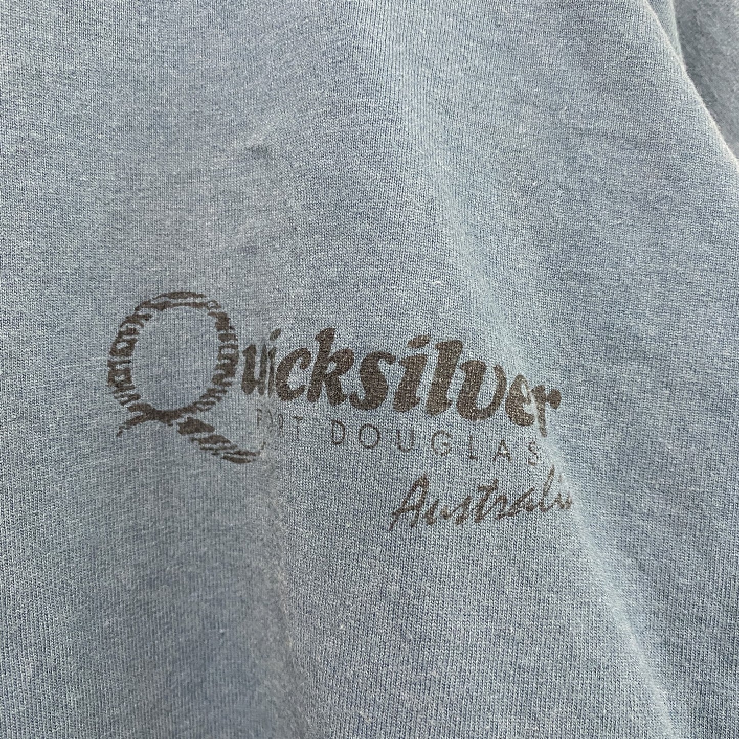 ～00s　Quick silver　クイックシルバー　半袖プリントTシャツ　ヴィンテージ　青　ブルー　Mサイズ