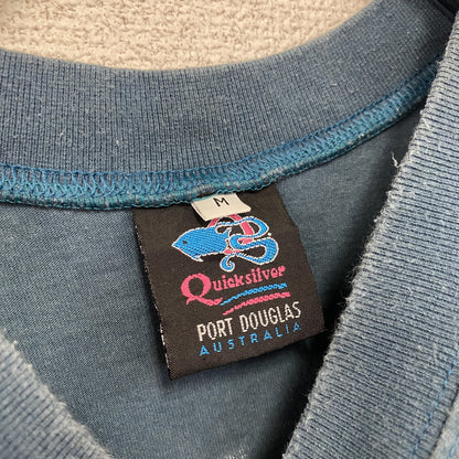 ～00s　Quick silver　クイックシルバー　半袖プリントTシャツ　ヴィンテージ　青　ブルー　Mサイズ