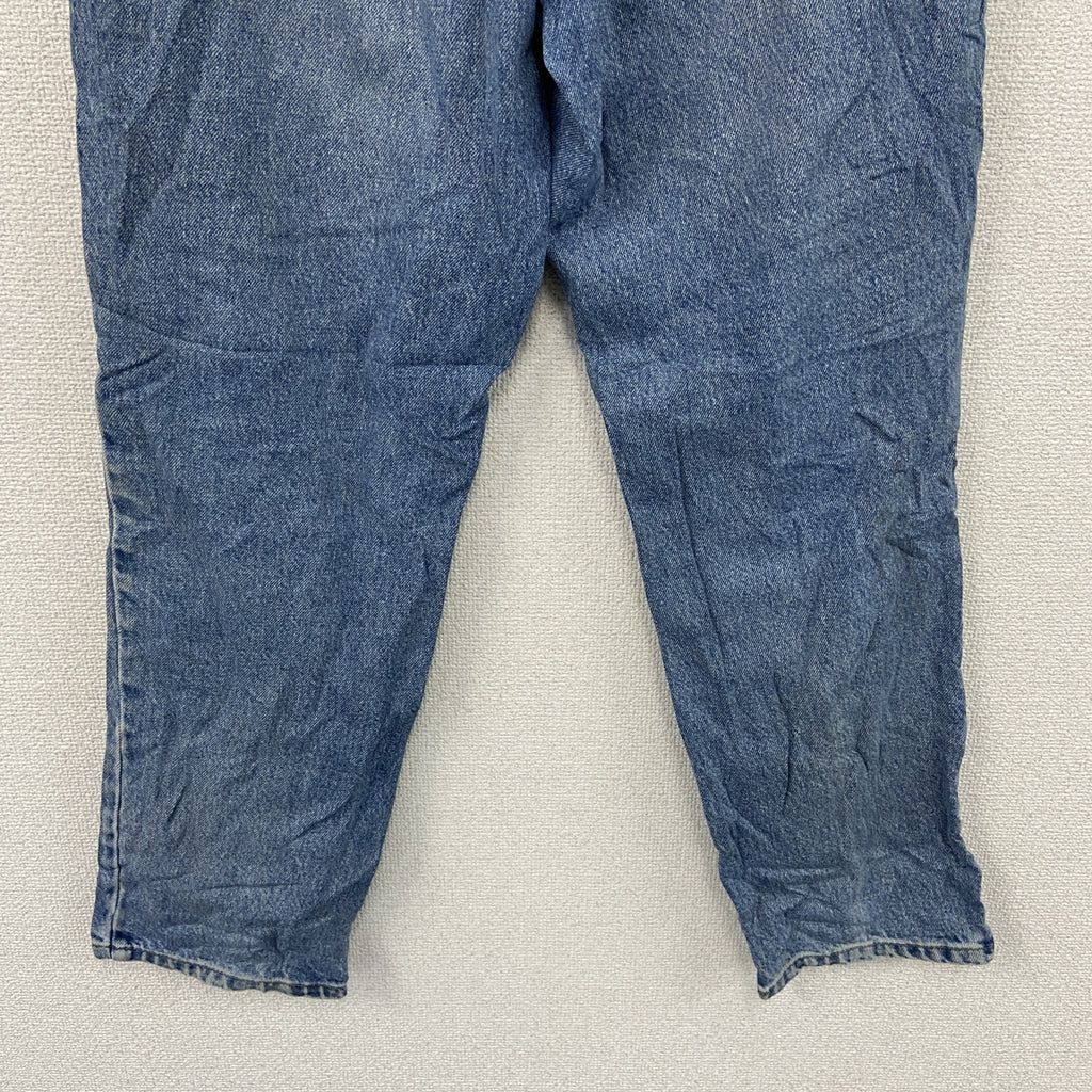 ～00s　L.L.Bean　エルエルビーン　デニムパンツ/ジーンズ　ジップフライ　縦落ち　革パッチ　インディゴ　W34サイズ