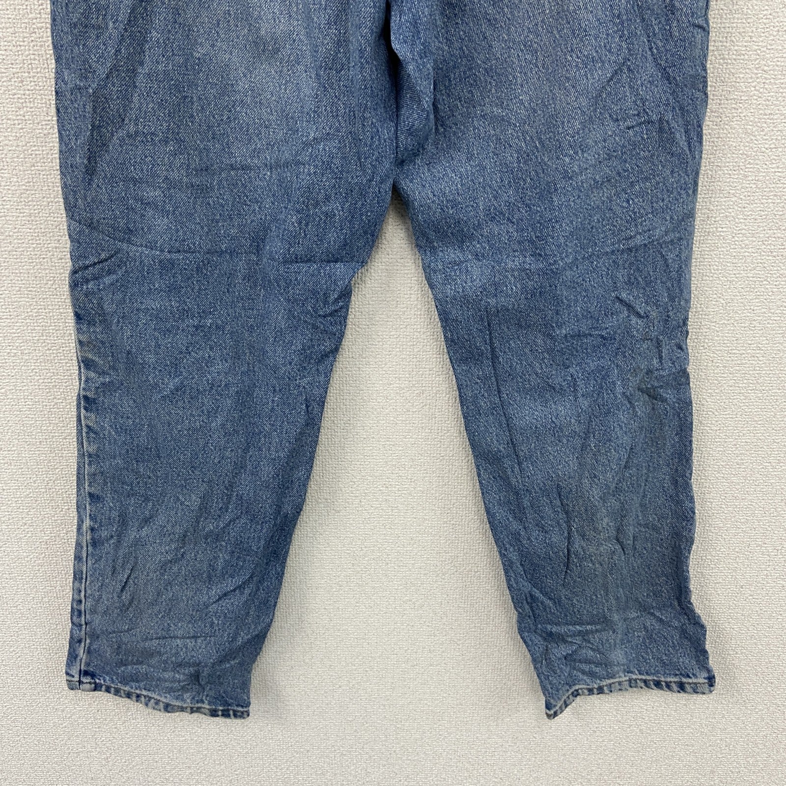 ～00s　L.L.Bean　エルエルビーン　デニムパンツ/ジーンズ　ジップフライ　縦落ち　革パッチ　インディゴ　W34サイズ