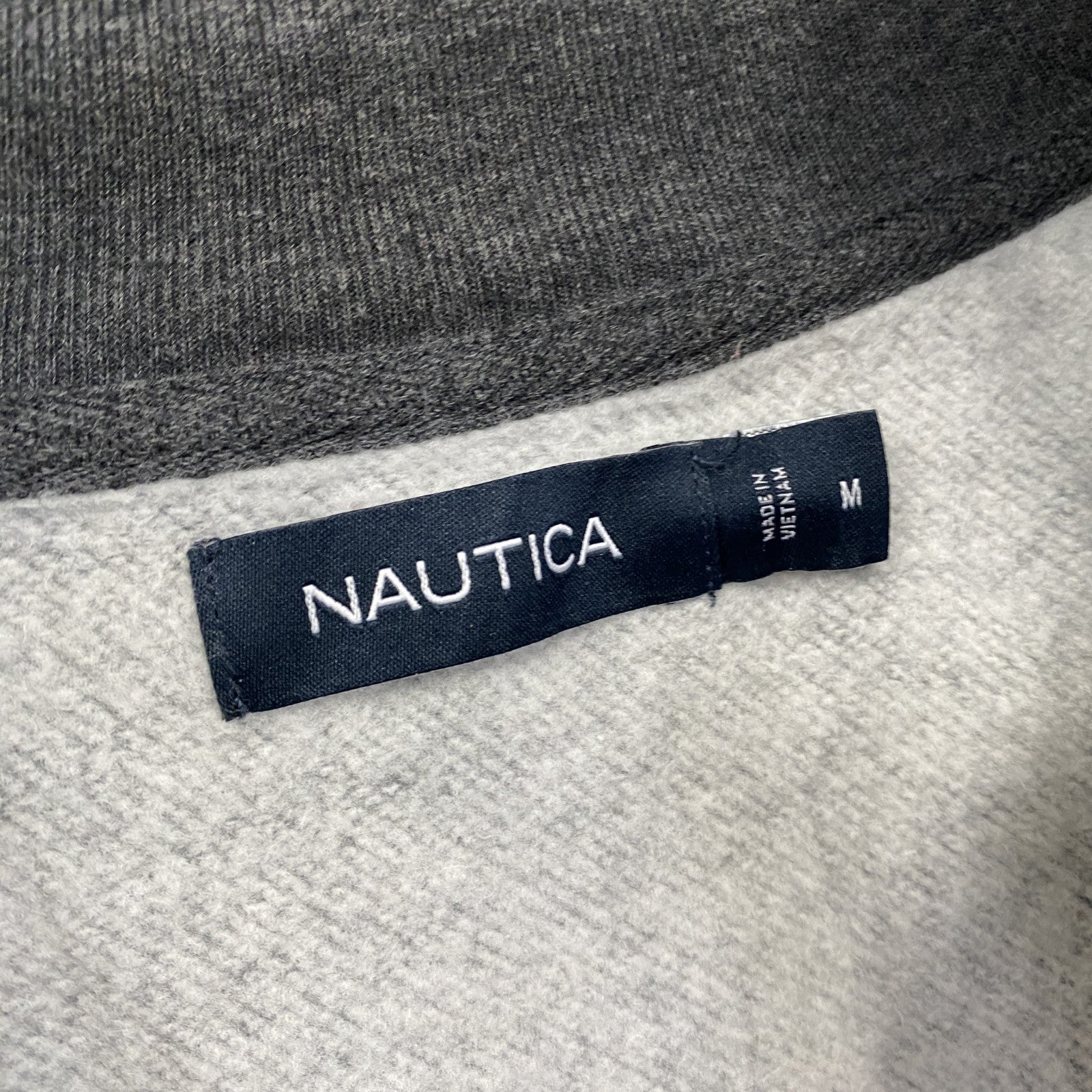 NAUTICA　ノーティカ　ハーフジップスウェット/トレーナー　チェック柄　灰色　グレー　Ｍサイズ