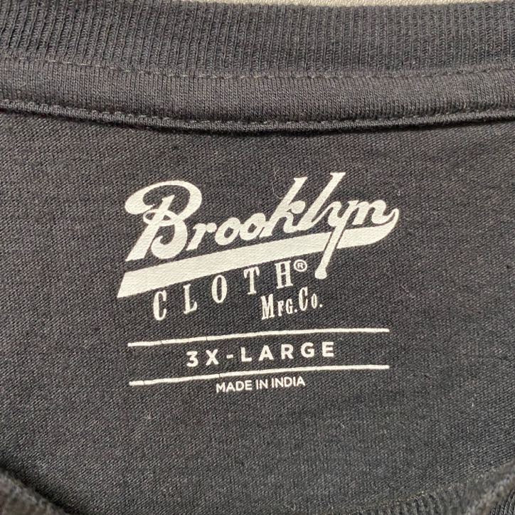 古着 used　Brooklyn Cloth　ブルックリンクロス　半袖プリントTシャツ　ブラック　黒　レトロ　オーバーサイズ