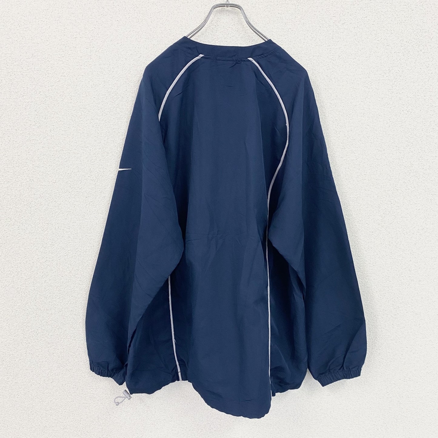 NIKE　ナイキ　プルオーバージャケット　ハーフジップ　ワンポイント　紺　ネイビー　XLサイズ