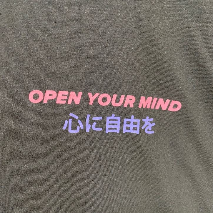 古着 used　Brooklyn Cloth　ブルックリンクロス　半袖プリントTシャツ　ブラック　黒　レトロ　オーバーサイズ
