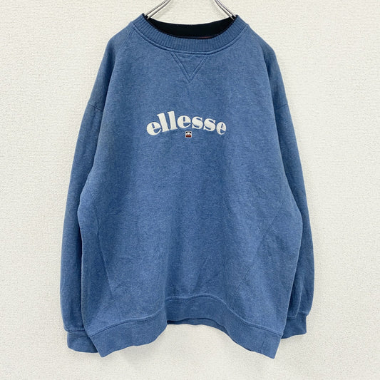 ellesse　エレッセ　スウェット/トレーナー　デカロゴ　前V　紺　ネイビー　XLサイズ
