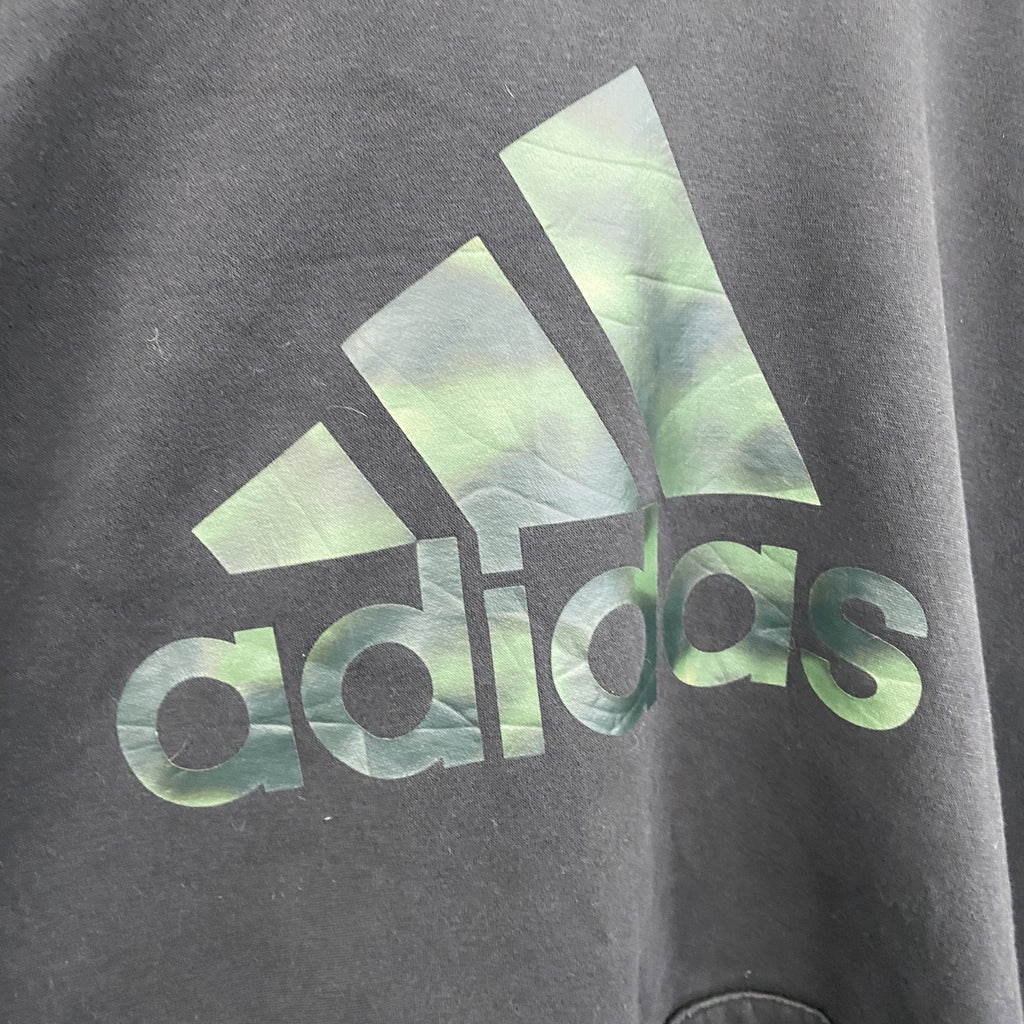 adidas　アディダス　スウェットパーカー/フーディー　パフォーマンスロゴ　黒　ブラック　2XLサイズ