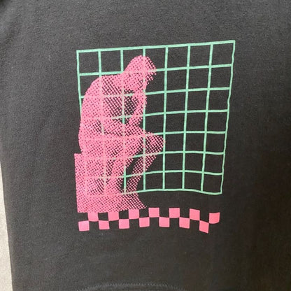 古着 used　Brooklyn Cloth　ブルックリンクロス　半袖プリントTシャツ　ブラック　黒　レトロ　オーバーサイズ