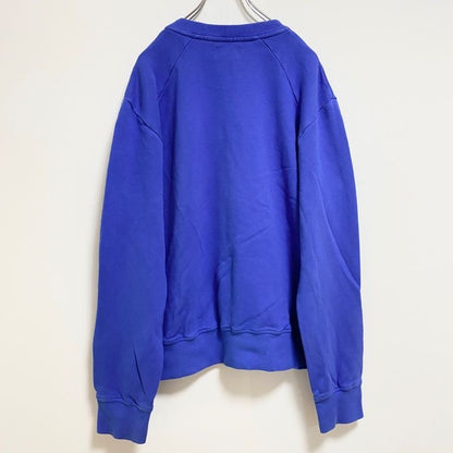 古着 used　EVERESTISLES　長袖ワンポイントロゴ刺繍スウェット　トレーナー　クルーネック　青　秋冬服　Lサイズ