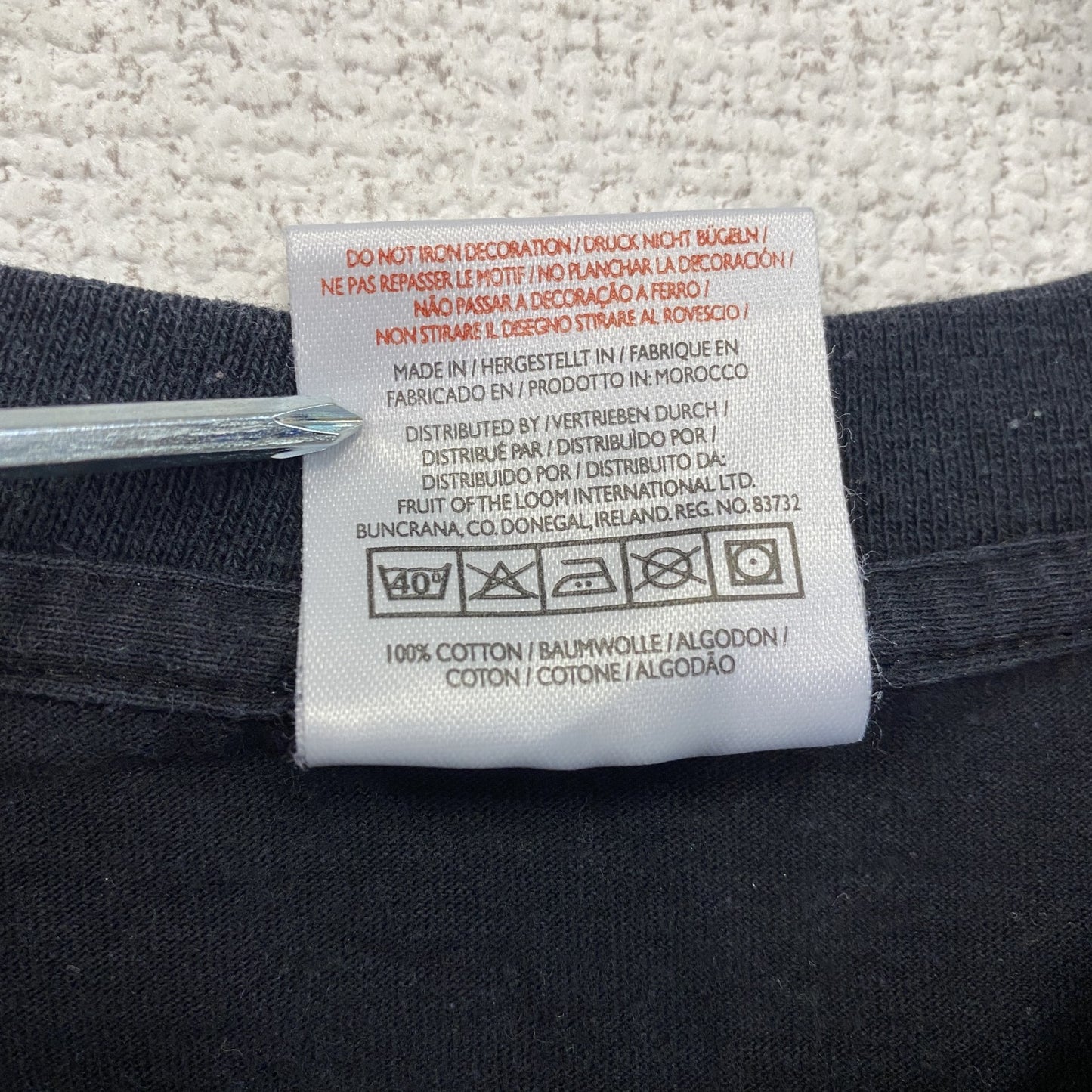 FRUIT OF THE LOOM　Hatteland Technology　半袖Tシャツ　黒　ブラック　XLサイズ