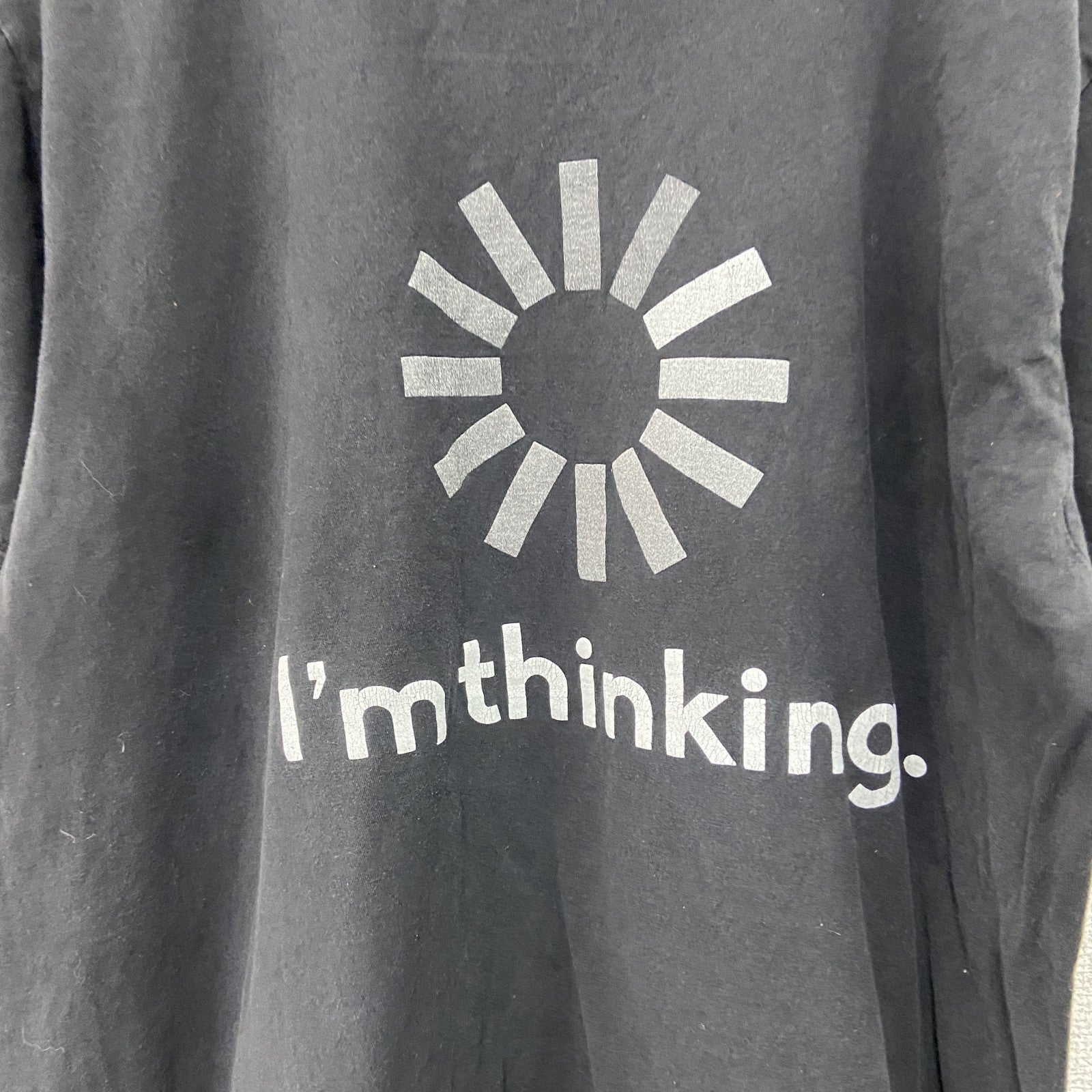 Hanes　ヘインズ　半袖プリントTシャツ　プログレスインジケーター　黒　ブラック　Mサイズ