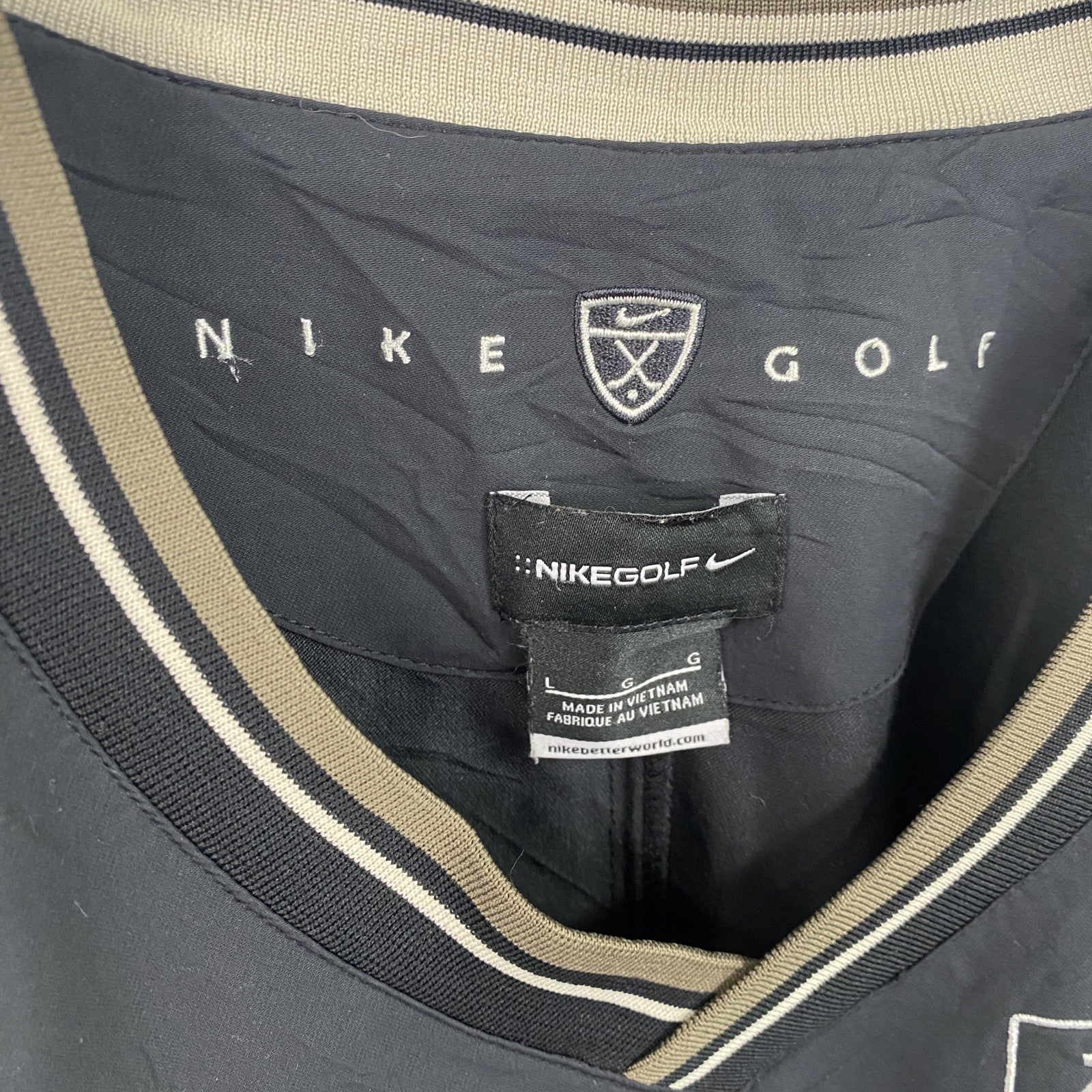 NIKE GOLF　ナイキゴルフ　プルオーバージャケット　CAT　黒　ブラック　Lサイズ
