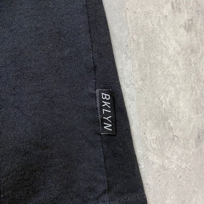 古着 used　Brooklyn Cloth　ブルックリンクロス　半袖プリントTシャツ　ブラック　黒　レトロ　オーバーサイズ