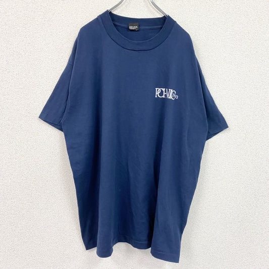 80s　SCREEN STARS　半袖プリントTシャツ　ヴィンテージ　シングルステッチ　紺　ネイビー　XXLサイズ