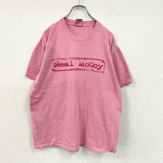90s　Neal McCoy　ニールマッコイ　半袖フォトプリントTシャツ　ヴィンテージ　ピンク　Mサイズ