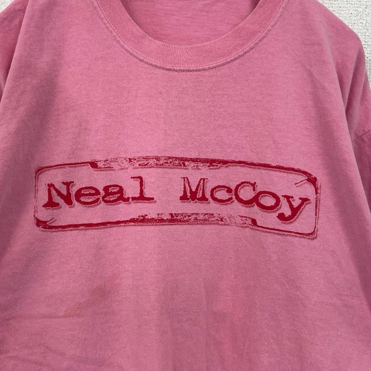 90s　Neal McCoy　ニールマッコイ　半袖フォトプリントTシャツ　ヴィンテージ　ピンク　Mサイズ