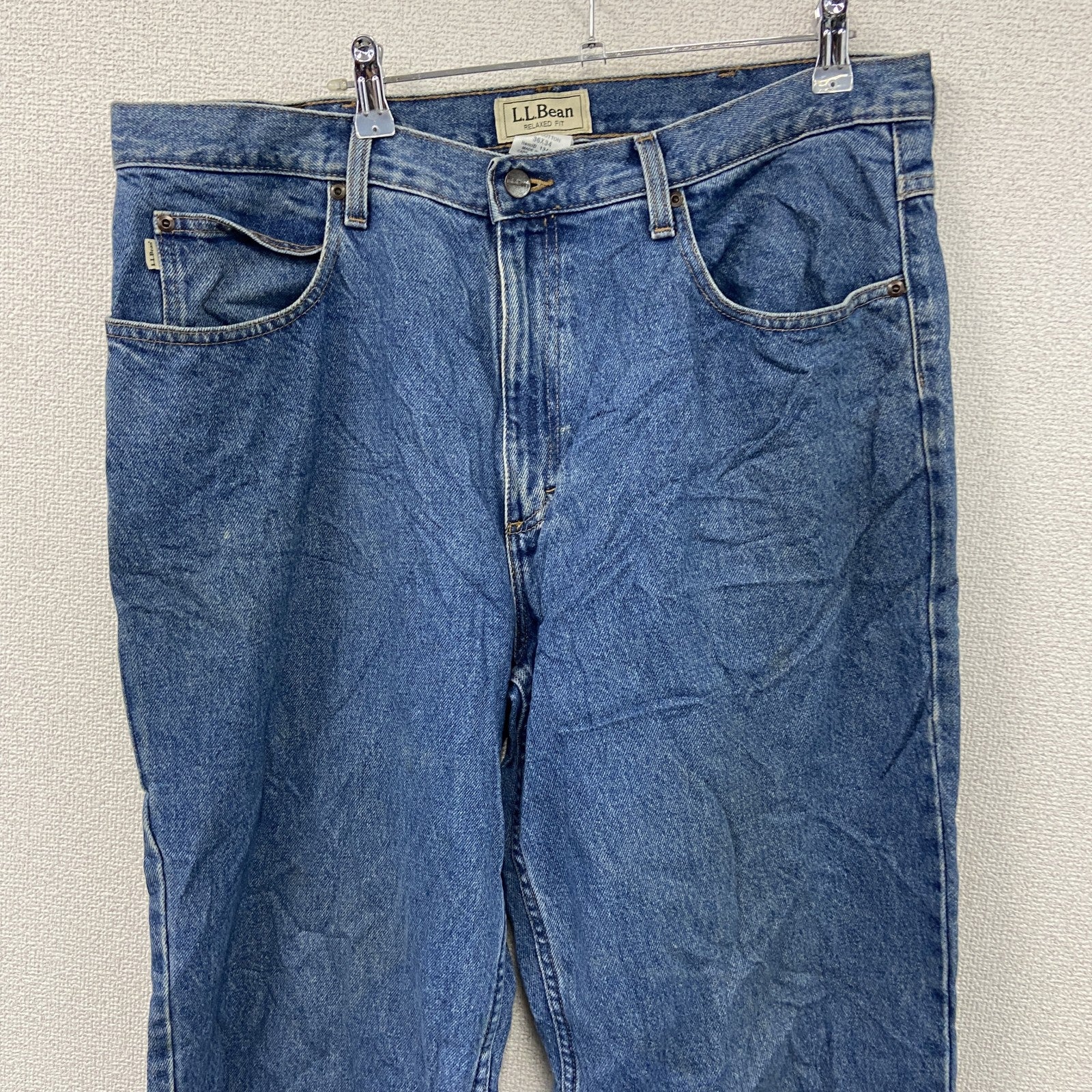 L.L.Bean　エルエルビーン　デニムパンツ/ジーンズ　ジップフライ　革パッチ　インディゴ　W36サイズ