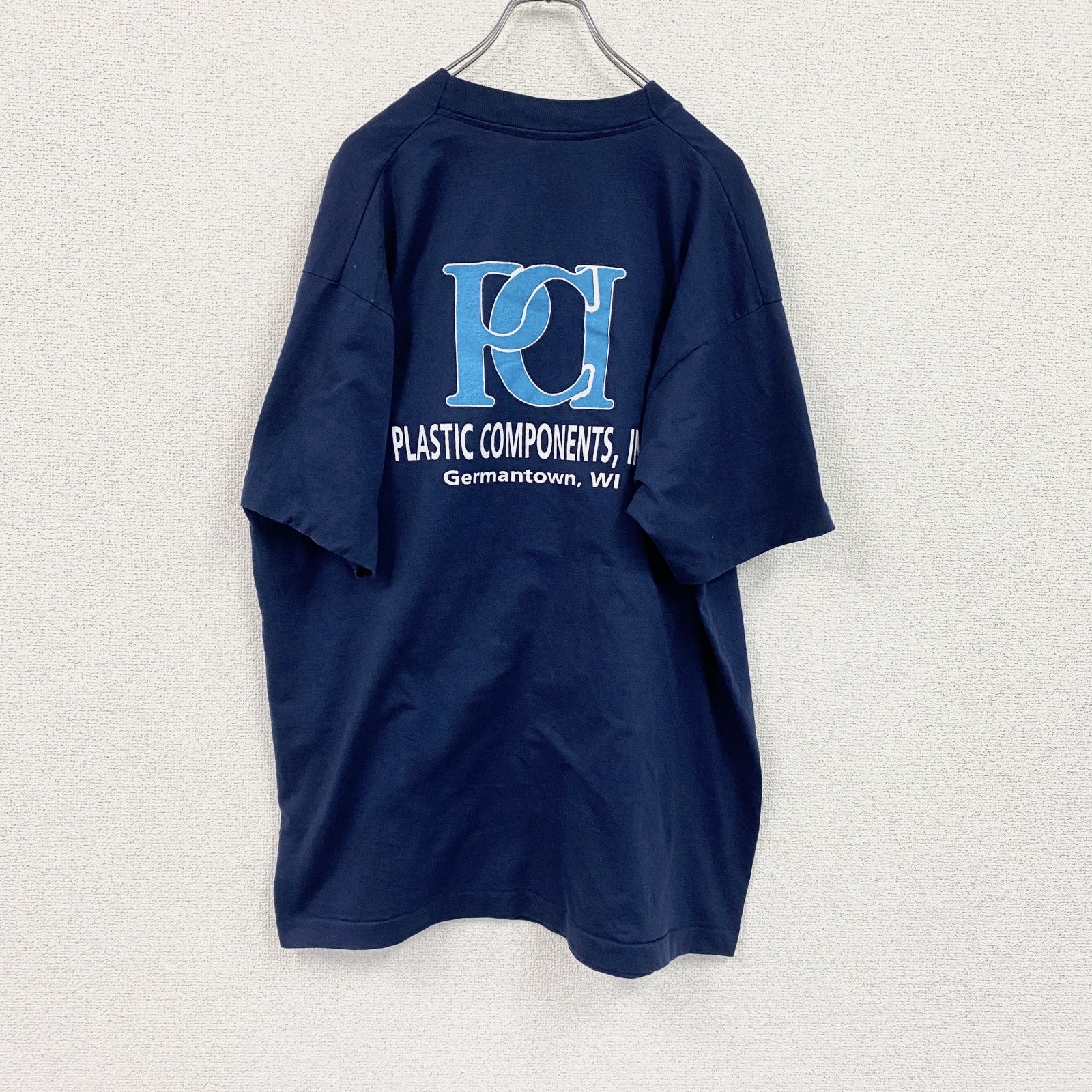 80s　SCREEN STARS　半袖プリントTシャツ　ヴィンテージ　シングルステッチ　紺　ネイビー　XXLサイズ