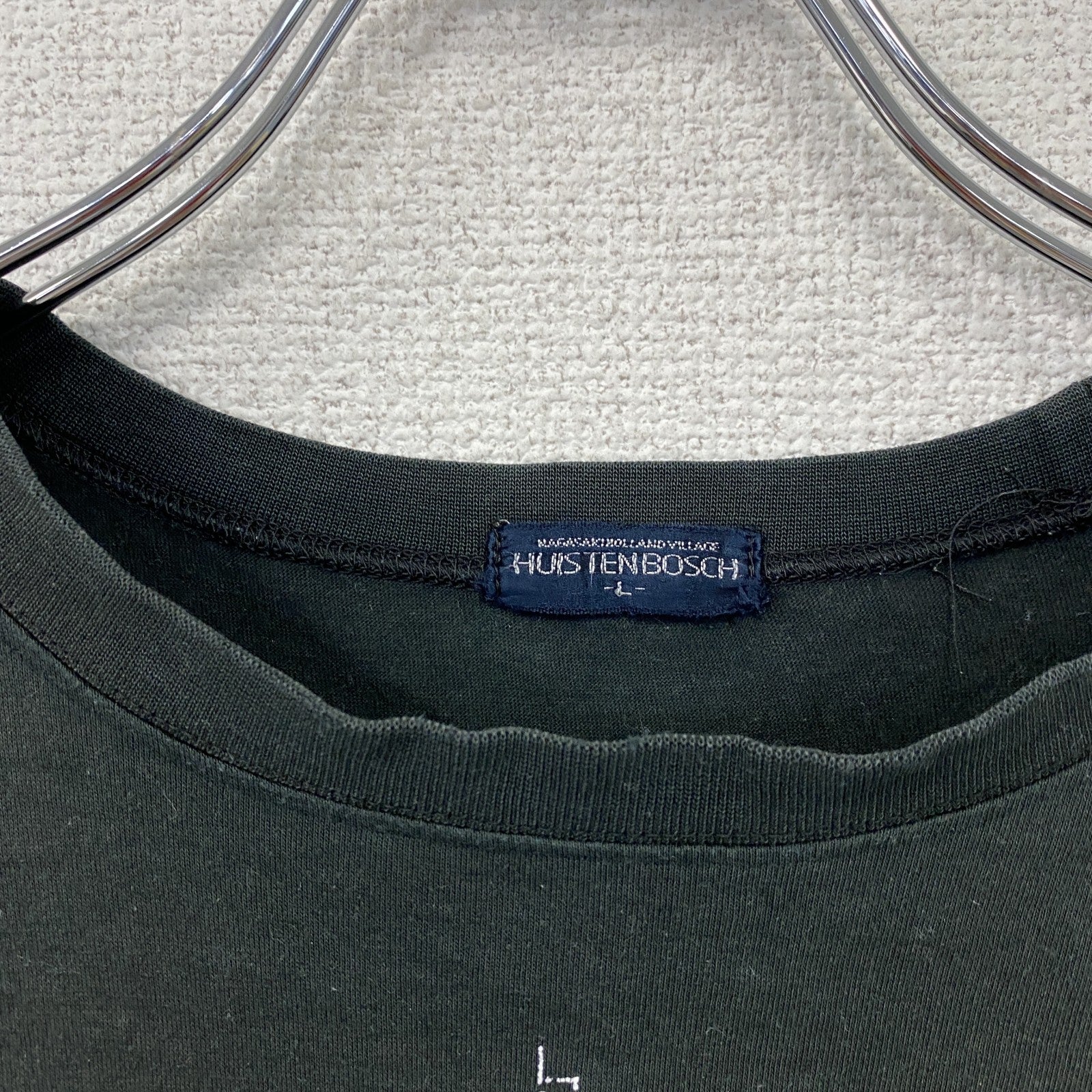 HUISTENBOSCH　ハウステンボス　半袖プリントTシャツ　シングルステッチ　黒　ブラック　Lサイズ