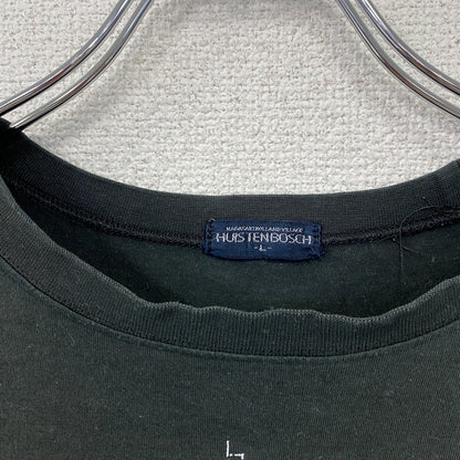 HUISTENBOSCH　ハウステンボス　半袖プリントTシャツ　シングルステッチ　黒　ブラック　Lサイズ