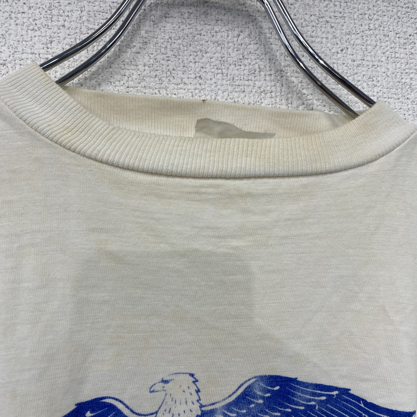 90s～　半袖プリントTシャツ　星条旗　シングルステッチ　ヴィンテージ　白　ホワイト　