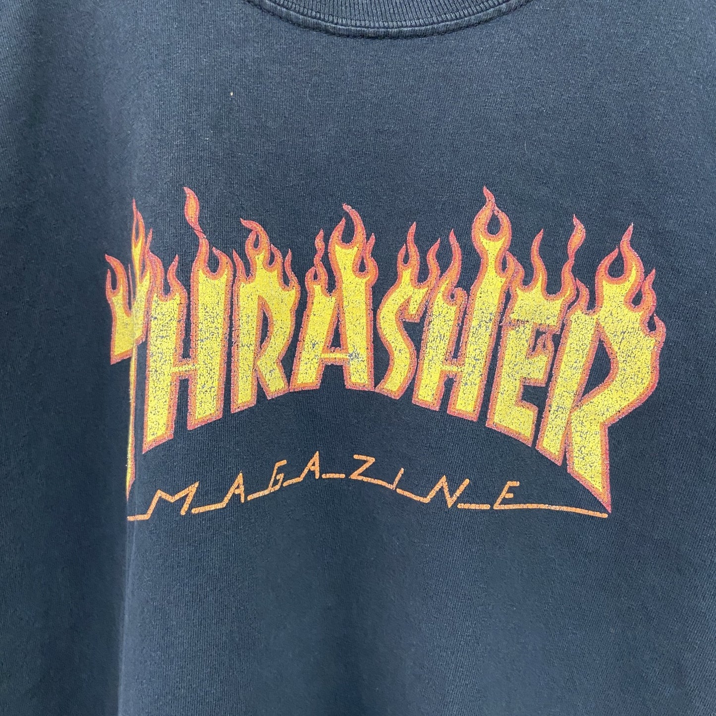 ～00s　THRASHER　スラッシャー　半袖プリントTシャツ　ヴィンテージ　黒　ブラック　XLサイズ