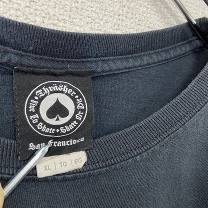 ～00s　THRASHER　スラッシャー　半袖プリントTシャツ　ヴィンテージ　黒　ブラック　XLサイズ
