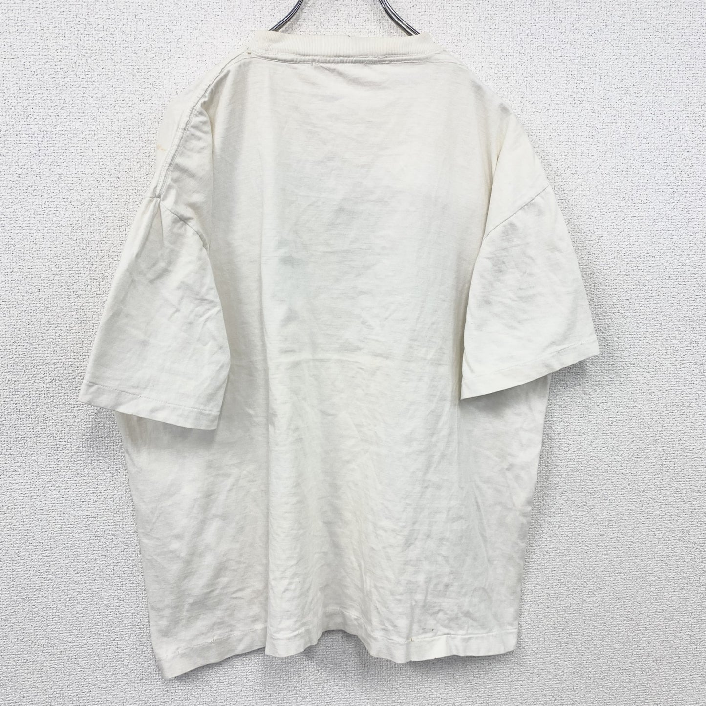 90s～　半袖プリントTシャツ　星条旗　シングルステッチ　ヴィンテージ　白　ホワイト　