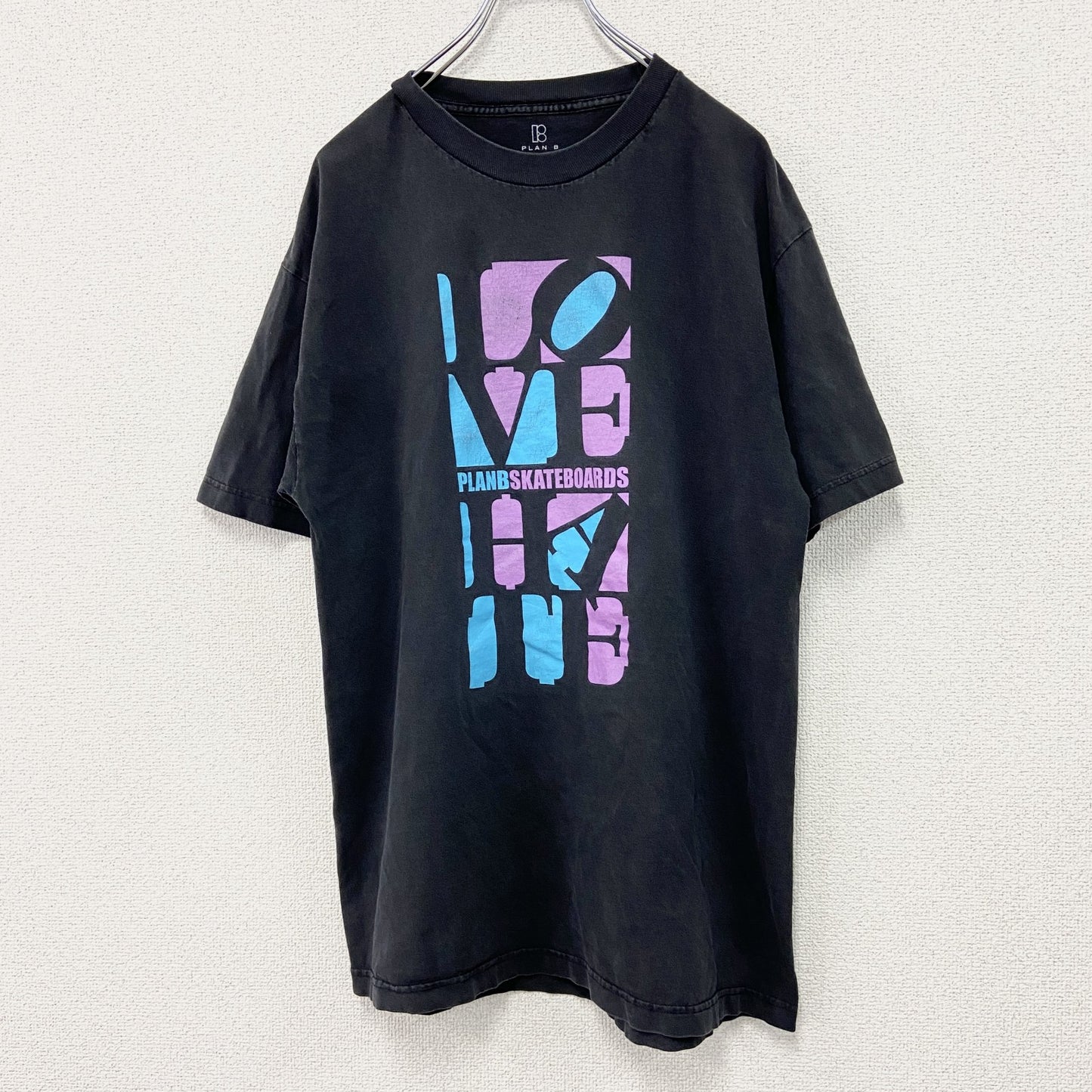 PLAN B SKATEBOARDS　プランビースケートボード　半袖プリントTシャツ　黒　ブラック　Lサイズ