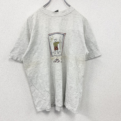 ～00s　ROMANCE　半袖プリントTシャツ　ユーロヴィンテージ　灰色　霜降りグレー　Lサイズ