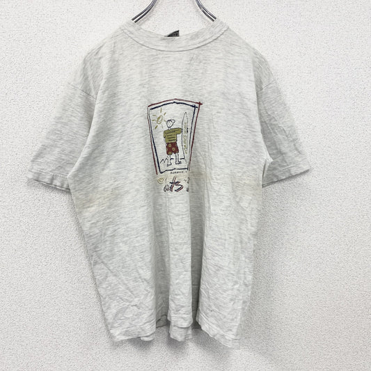 ～00s　ROMANCE　半袖プリントTシャツ　ユーロヴィンテージ　灰色　霜降りグレー　Lサイズ