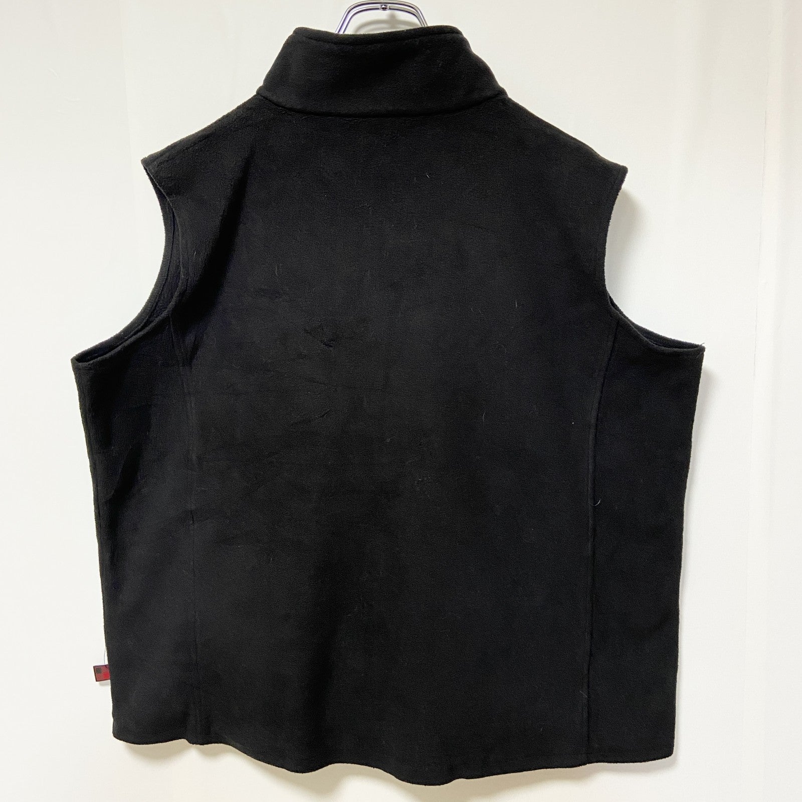 古着 used　WOOLRICH　ウールリッチ　フルジップフリーステックベスト　ハイネック　シンプル　ノームコア　黒　XLサイズ