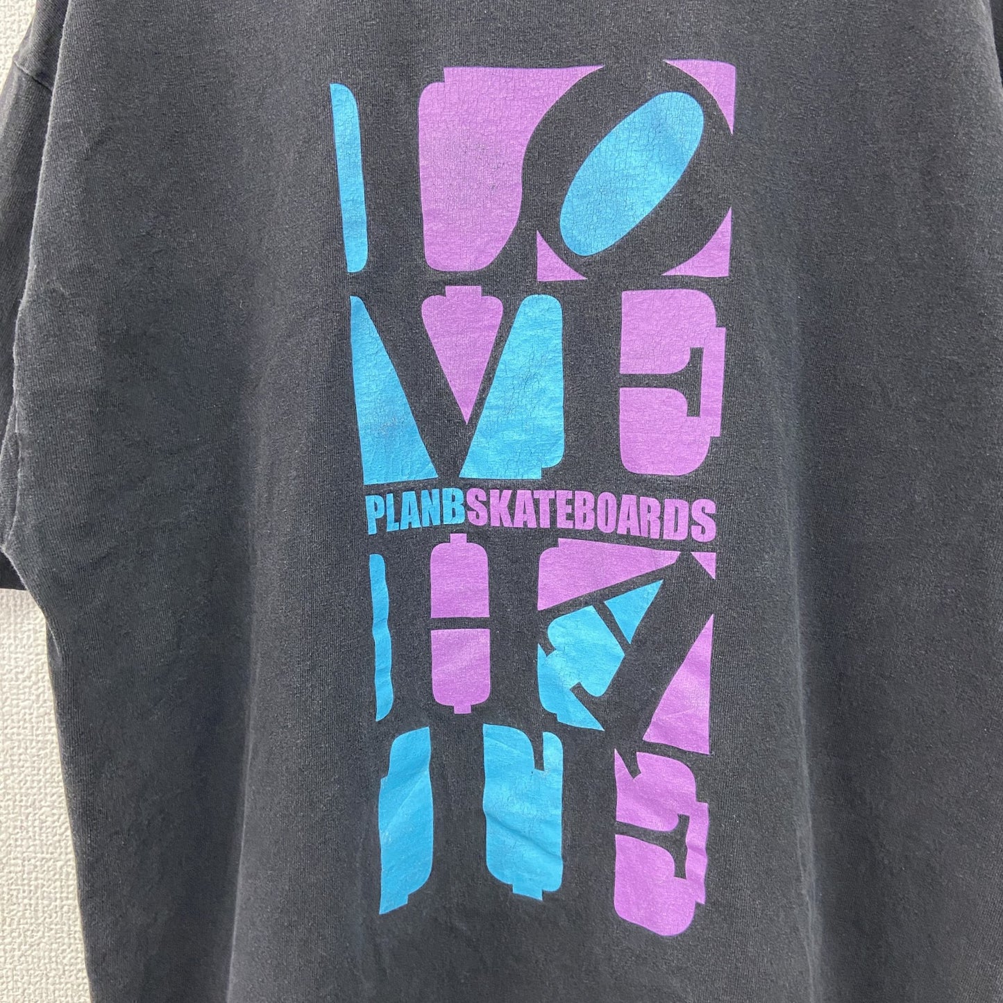 PLAN B SKATEBOARDS　プランビースケートボード　半袖プリントTシャツ　黒　ブラック　Lサイズ